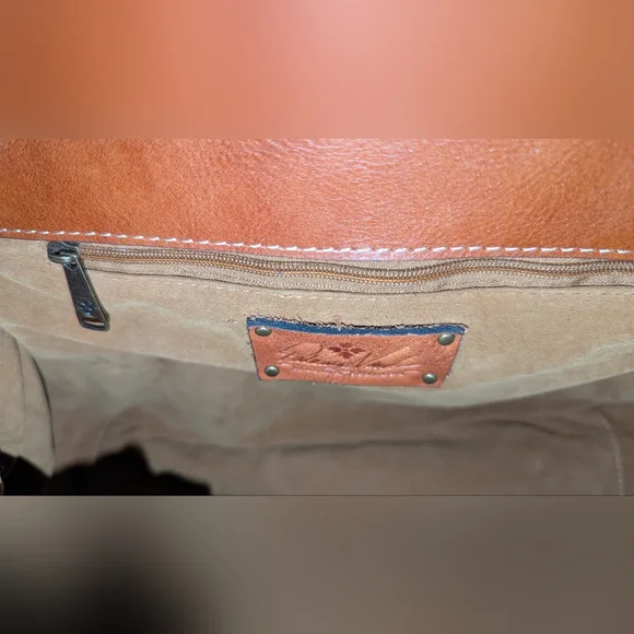 Patricia Nash Heritage Cadiz Leather Satchel Crossbody Bag VGUC Brown - Picture 12 of 14